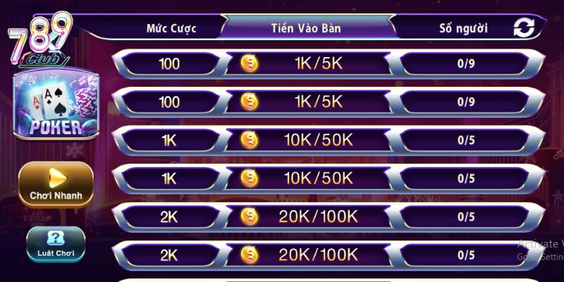 Thông tin sơ lược về siêu phẩm Poker tại cổng game 789Club
